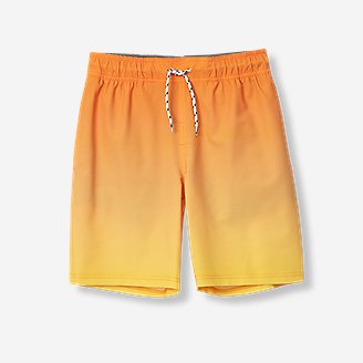 Boys' Sea Spray Magic Print Swim Shorts in Orange