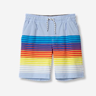 Boys' Sea Spray Printed Swim Shorts in Blue