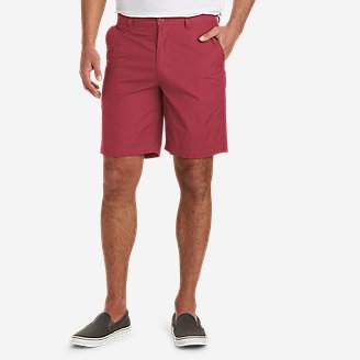 red khaki shorts