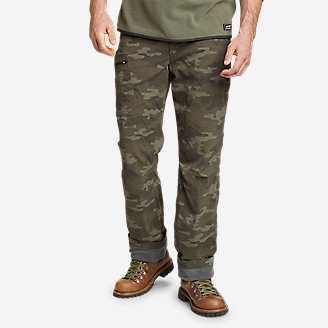 Men's Fleece-Lined Rainier Pants - Print in Green