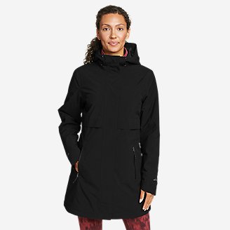 Women's RIPPAC Insulated Trench Coat in Black