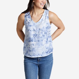 Women's Sleeveless Halcyon Shirt - Print in Blue