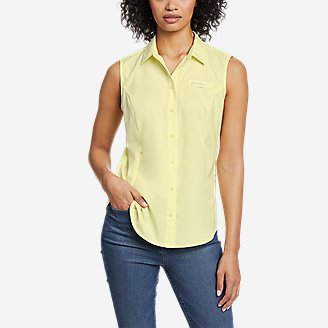 Women's Adventurer Pro Field Sleeveless Shirt in Yellow