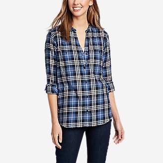 Women's Halcyon Long-Sleeve Y-Neck Shirt in Blue