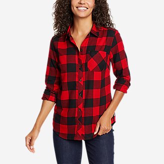Women's Forest Flannel Shirt in Red