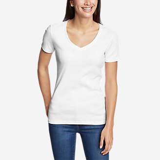Women's Stine's Short-Sleeve V-Neck T-Shirt in White