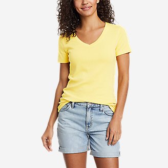 Women's Stine's Short-Sleeve V-Neck T-Shirt in Yellow