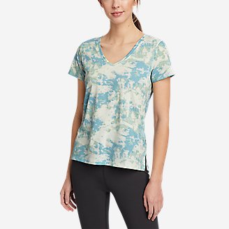 Women's Coast and Climb Short-Sleeve V-Neck T-Shirt - Print in Blue