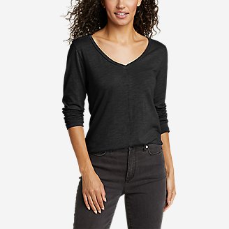 Women's Concourse Long-Sleeve Shirt in Black