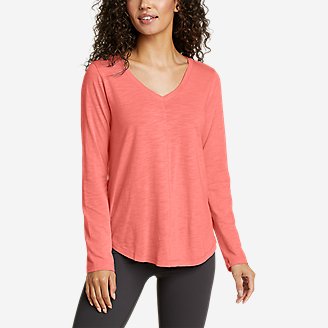 Women's Concourse Long-Sleeve Shirt in Red