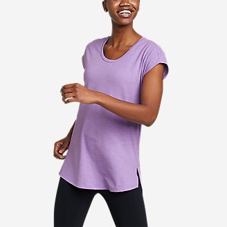 Women's Tryout Short-Sleeve Tunic T-Shirt in Purple