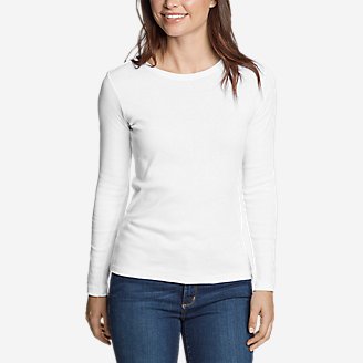 Women's Stine's Long-Sleeve Crew T-Shirt in White