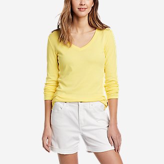 Women's Stine's Long-Sleeve V-Neck T-Shirt in Yellow