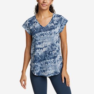 Women's Tryout Short-Sleeve V-Neck T-Shirt - Print in Blue