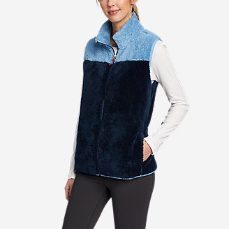 Women's Fast Fleece Plush Vest in Blue
