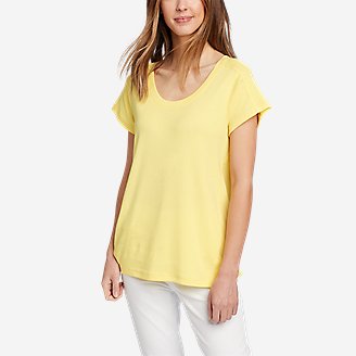 Women's Stines Short-Sleeve Easy Scoop-Neck Tee in Yellow