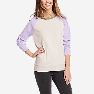 Women's  Legend Wash Sweatshirt - Colorblock in White