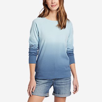 Women's Legend Wash Sweatshirt - Dip Dye in Blue