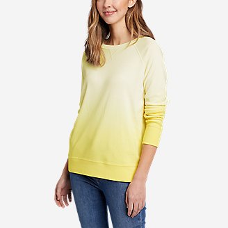Women's Legend Wash Sweatshirt - Dip Dye in Yellow
