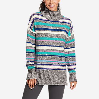 Women's Dreamknit Funnel-Neck Sweater in Gray