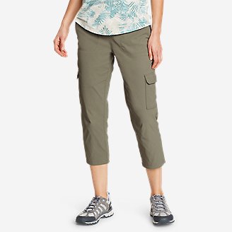 Women's Rainier Pull-On Crop Pants in Green