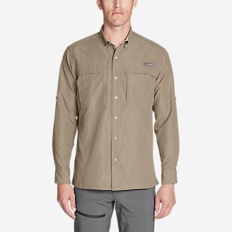 Men's Ripstop Guide Long-Sleeve Shirt in Beige