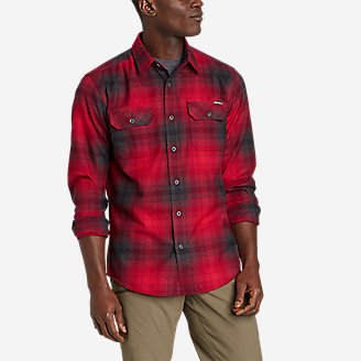 Men's Excavation Flannel Shirt - Pattern in Red