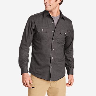 Men's Excavation Flannel Shirt - Solid in Gray