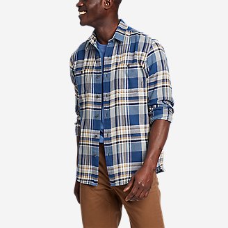 Men's Taree Long-Sleeve Twill Shirt in Blue