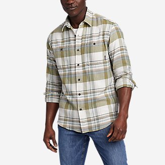 Men's Taree Long-Sleeve Twill Shirt in Green