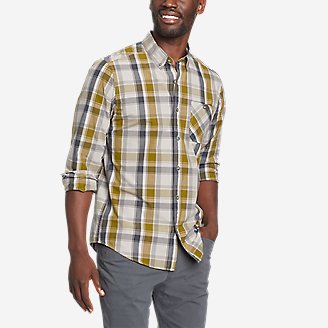 Men's Outdoor Poplin Shirt in Yellow