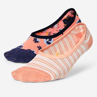 Women's Super No-Show Liner Socks in Orange