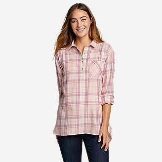 Women's Fremont Flannel Tunic in Red