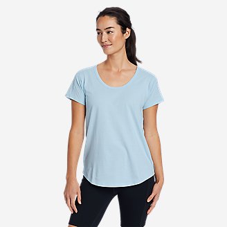 Women's Myriad Short-Sleeve Scoop-Neck T-Shirt in Blue