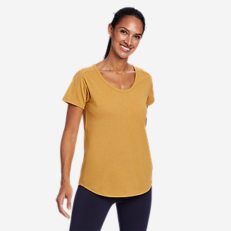 Women's Myriad Short-Sleeve Scoop-Neck T-Shirt in Beige