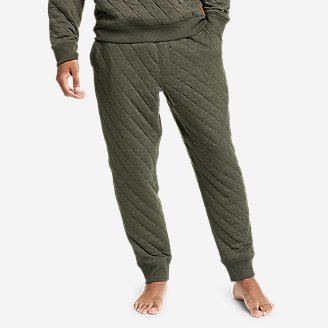 Men's Outlooker Quilted Jogger Pants in Green