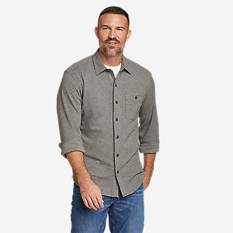 Men's Downtime Long-Sleeve Knit Shirt in Gray
