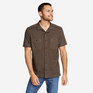 Men's EB Hemplify Button-Up Shirt in Brown