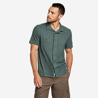 Men's EB Hemplify Button-Up Shirt in Green