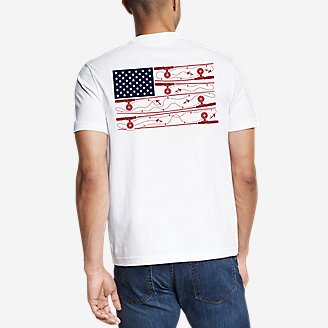 Men's EB Fishing Flag T-Shirt in White