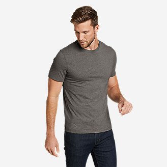 Men's Legend Wash Cotton Short-Sleeve Slim T-Shirt in Black