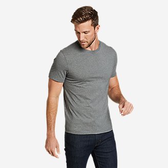 Men's Legend Wash Cotton Short-Sleeve Slim T-Shirt in Gray