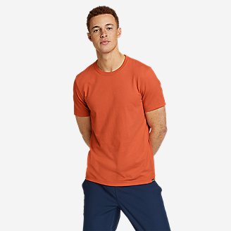 Men's Legend Wash 100% Cotton Short-Sleeve Slim T-Shirt in Orange