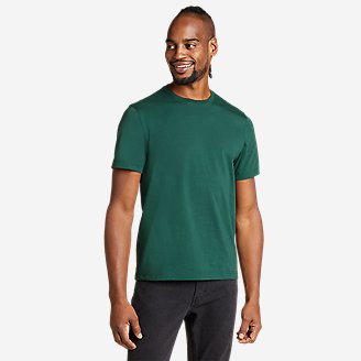 Men's Legend Wash Cotton Short-Sleeve Slim T-Shirt in Green