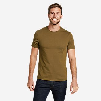 Men's Legend Wash Cotton Short-Sleeve Slim T-Shirt in Brown