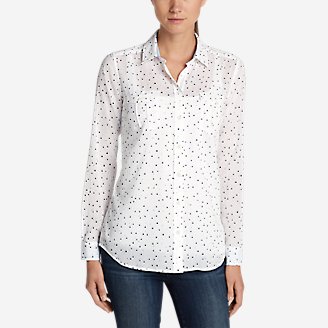 Women's Packable Shirt - Print in White
