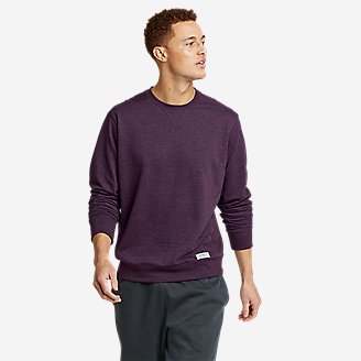 Men's Camp Fleece Crew Sweatshirt in Purple