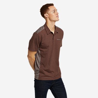 Men's Adventurer Short-Sleeve Polo Shirt in Brown