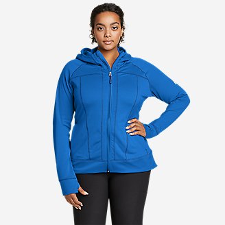Women's High Route Grid Fleece Full-Zip Jacket in Blue