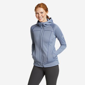 Women's High Route Grid Fleece Full-Zip Jacket in Blue